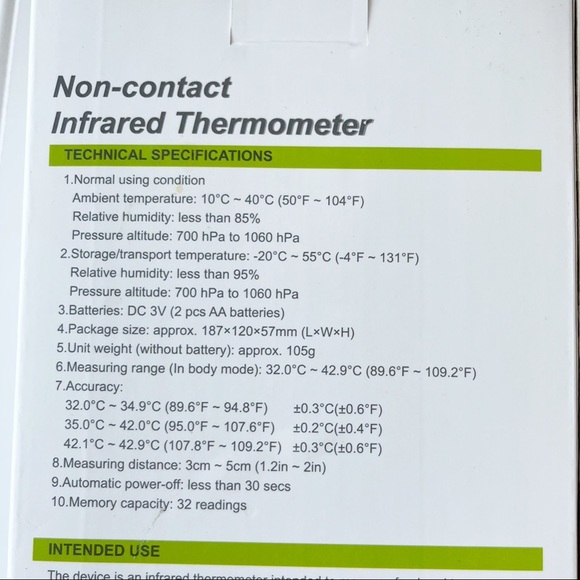 Berrcom Non-Contact Infrared Thermometer NWT - Picture 5 of 5